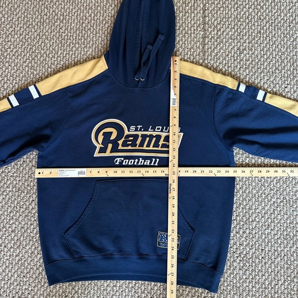 Vintage Y2K NFL St. Louis Rams Hoodie Men’s Size XL Navy Blue/ Yellow - Picture 5 of 5